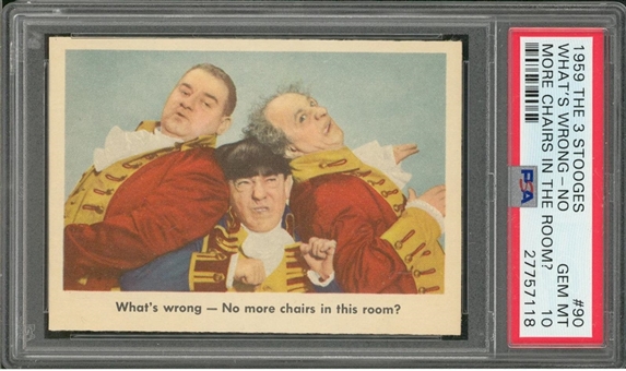 1959 Fleer "Three Stooges" #90 "Whats Wrong - No More… " – PSA GEM MT 10